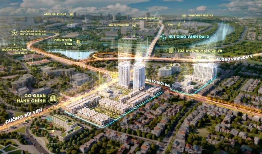 Từ dự án The Zenith Hải Phòng cư dân có thể dễ dàng di chuyển