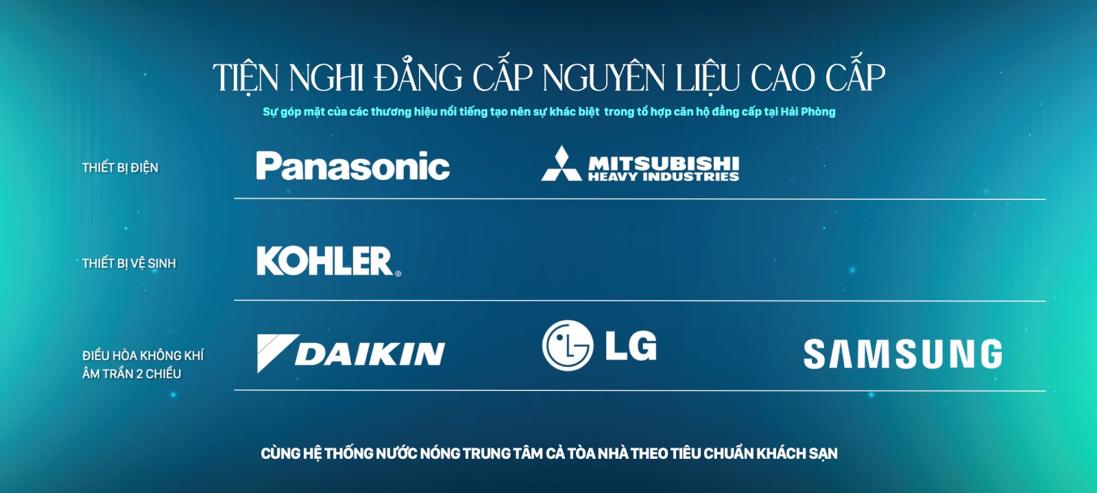 Vật liệu bàn giao căn hộ The Zenith Hải Phòng