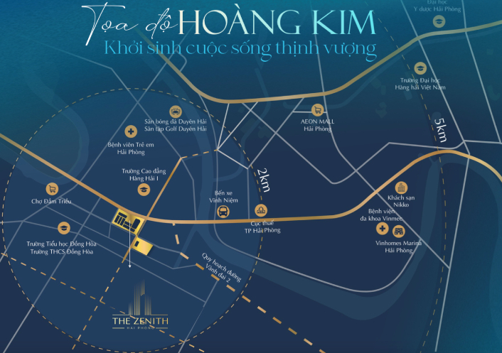 Vị trí đắc địa của dự án The Zenith Hải Phòng